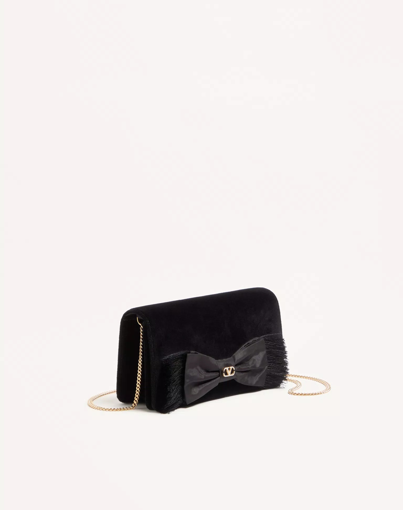 VLogo Signature Mini Velvet Shoulder Bag | Valentino