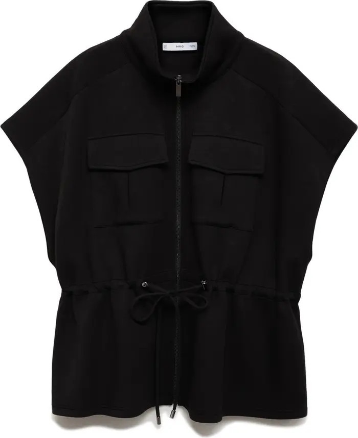 MANGO Short Sleeve Adjustable Waist Jacket | Nordstrom | Nordstrom