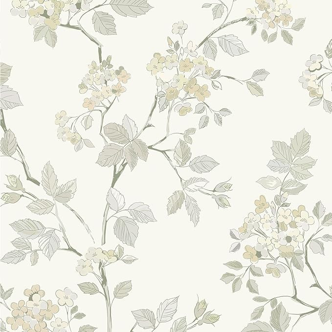 Floral Wallpaper Peel and Stick Wallpaper 16.1"x 118" Self Adhesive Removable Contact Paper Flowe... | Amazon (US)