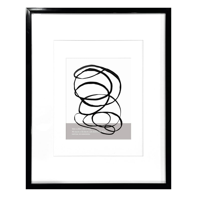 Black Double Mat Wall Frame, 16x20 | At Home