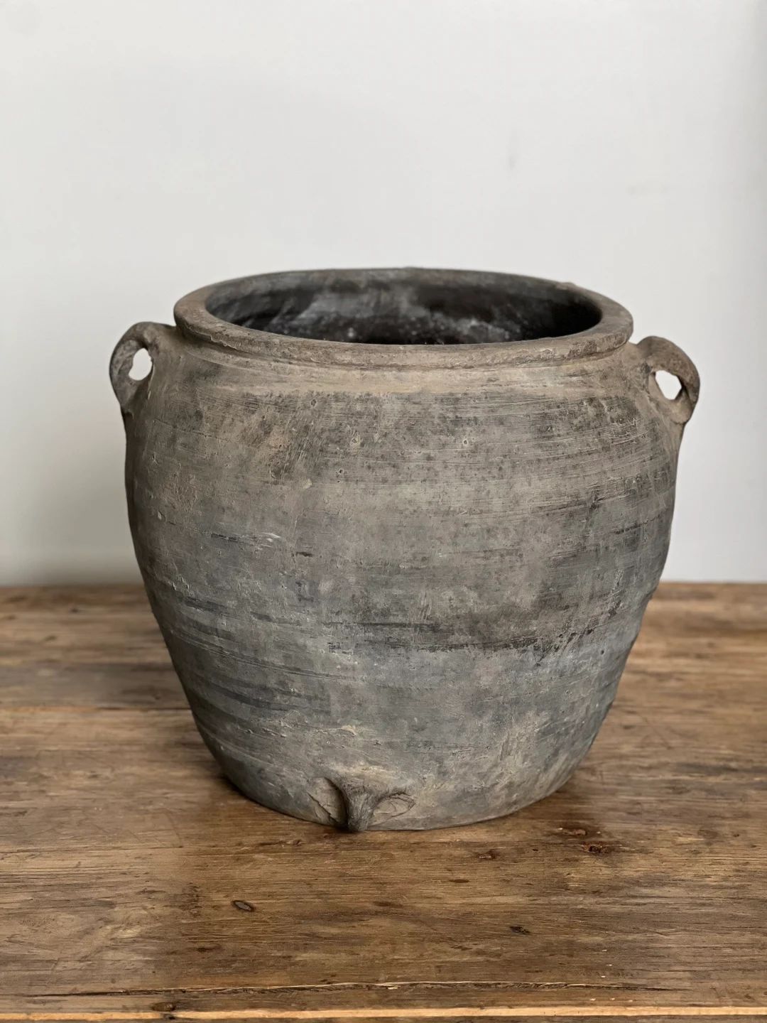 Vintage Clay Grey Pot With Handles the Amelia - Etsy | Etsy (US)
