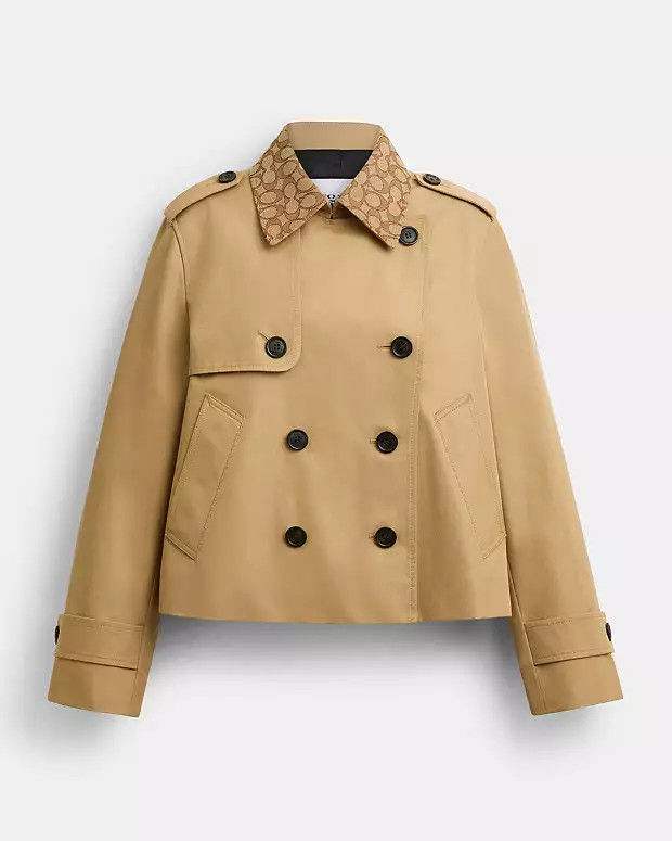 Short Trench Coat With Signature Collar | Coach (UK)