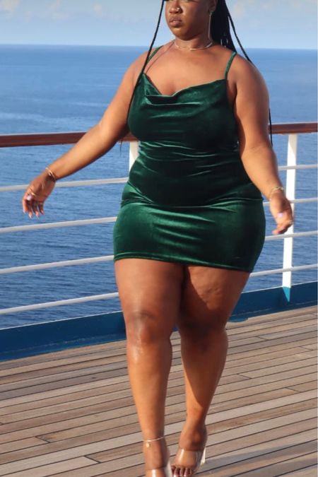 This sexy velvet dress comes in plus sizes up to 5XL and get amazing reviews! 

#LTKunder50 #LTKHoliday #LTKcurves