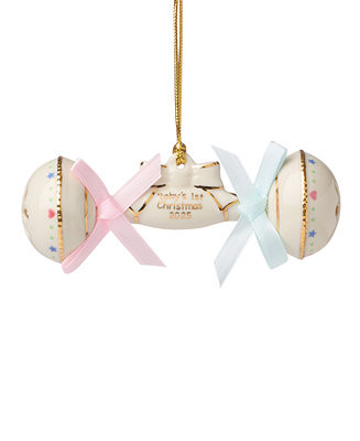 Lenox2025 Baby's 1st Christmas Rattle Ornament | Macy's