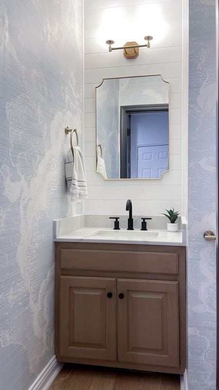 Everything I used in this powder bath room makeover! ✨ wallpaper is “Cradled in Clouds” from Photowall

#LTKhome