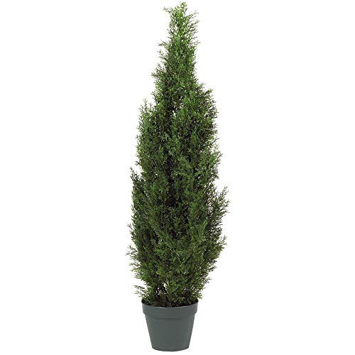 Nearly Natural 4FT Faux Cedar Tree, Outdoor Front Porch Décor, Faux Cedar Tree Pine Tree in Nursery Planter with UV Resistant Coating | Amazon (US)