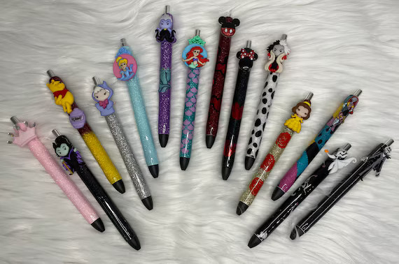 Character Pens  Glitter Epoxy Gel Pens  Gel Pens  Epoxy | Etsy | Etsy (US)