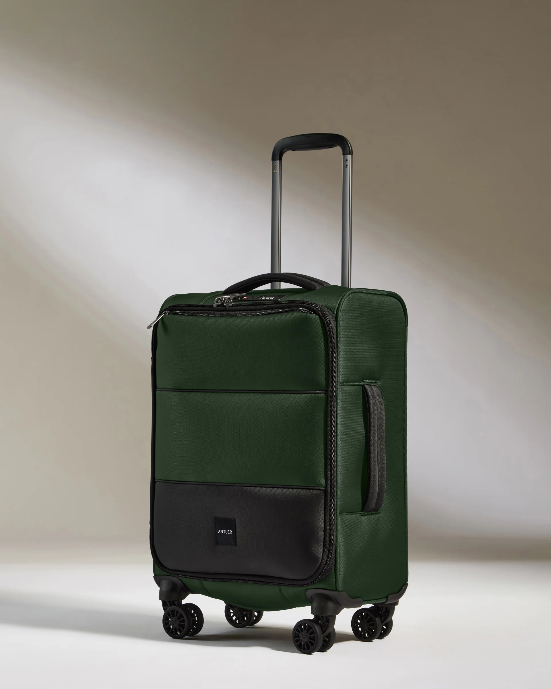 Lightest Carry-on Luggage in Green - Soft Stripe | Soft Suitcase | Carry-On Bag | Antler USA