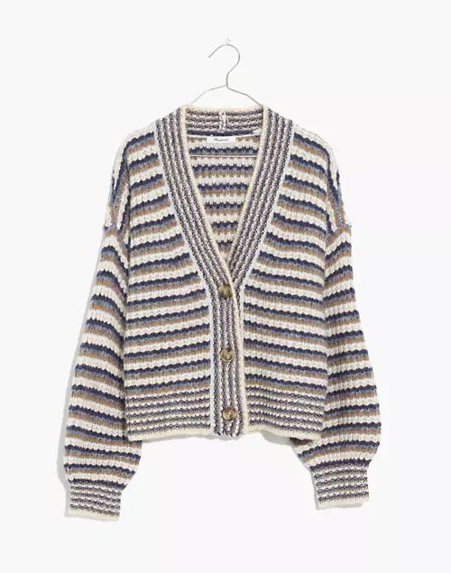 Waller Crop Cardigan Sweater in Stripe | Madewell