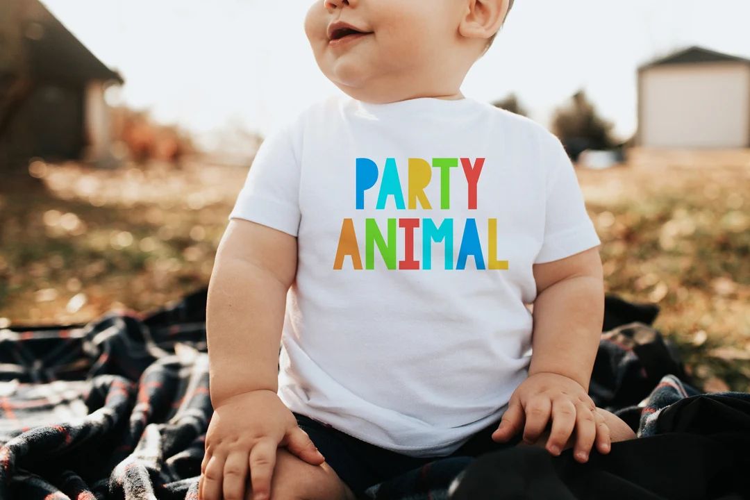 Party Animal Birthday Shirt, Zoo Animals Birthday, Party Animal Shirt, Infant Toddler Youth Kids ... | Etsy (US)
