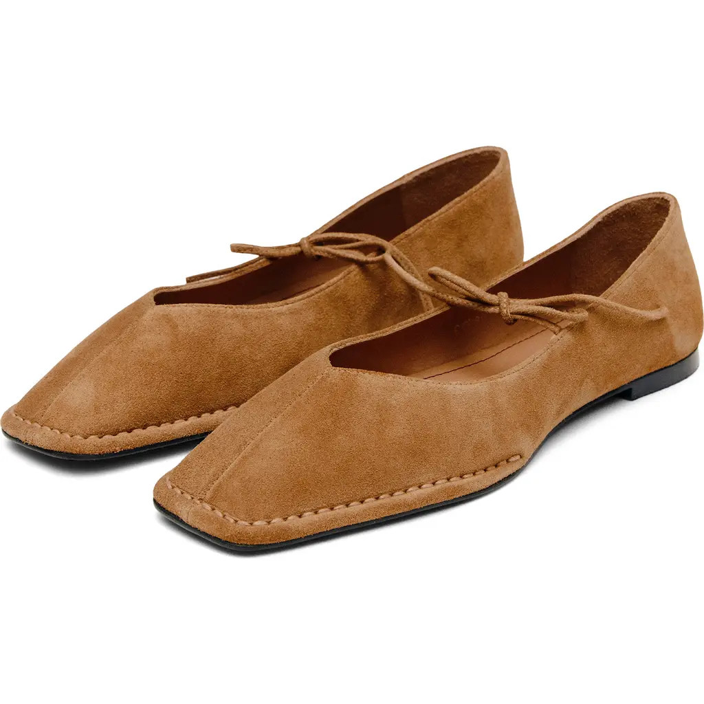 ALOHAS Sway Square Toe Ballet Flat in Tan at Nordstrom, Size 39 | Nordstrom