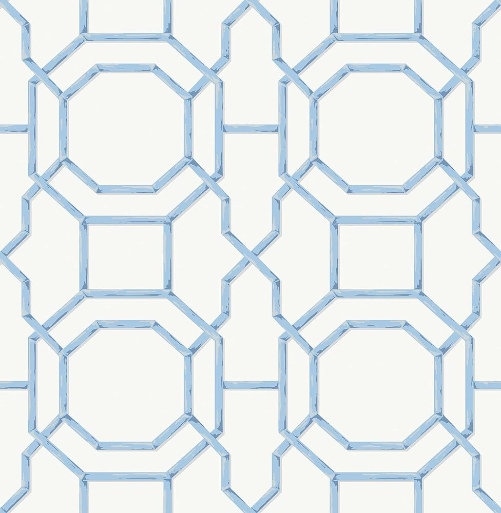 NuWallpaper NUS4313 Sanya Peel & Stick Wallpaper, Sapphire | Amazon (US)