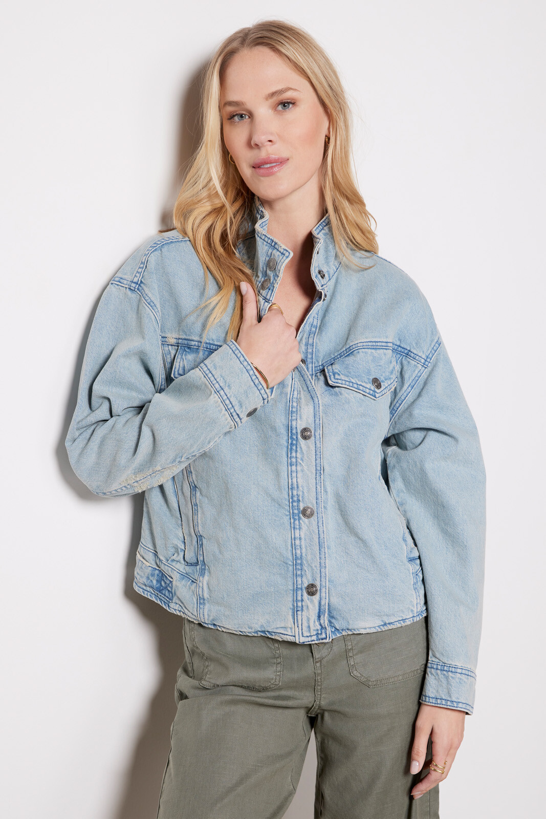 Crystal Utility Denim Jacket | Evereve