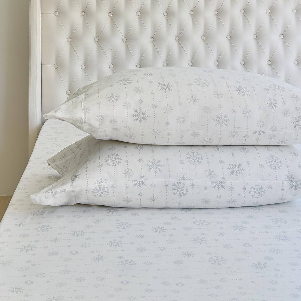 Elegant Comfort Ultra Soft 4-Piece 100% Turkish Cotton Flannel Sheet Set - Holiday Christmas Flan... | Amazon (US)