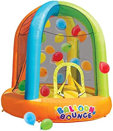 BANZAI Balloon Bounce, Diameter: 9 ft, Width: 8 ft 6 in, Inflatable Outdoor Backyard Bounce & Pla... | Amazon (US)