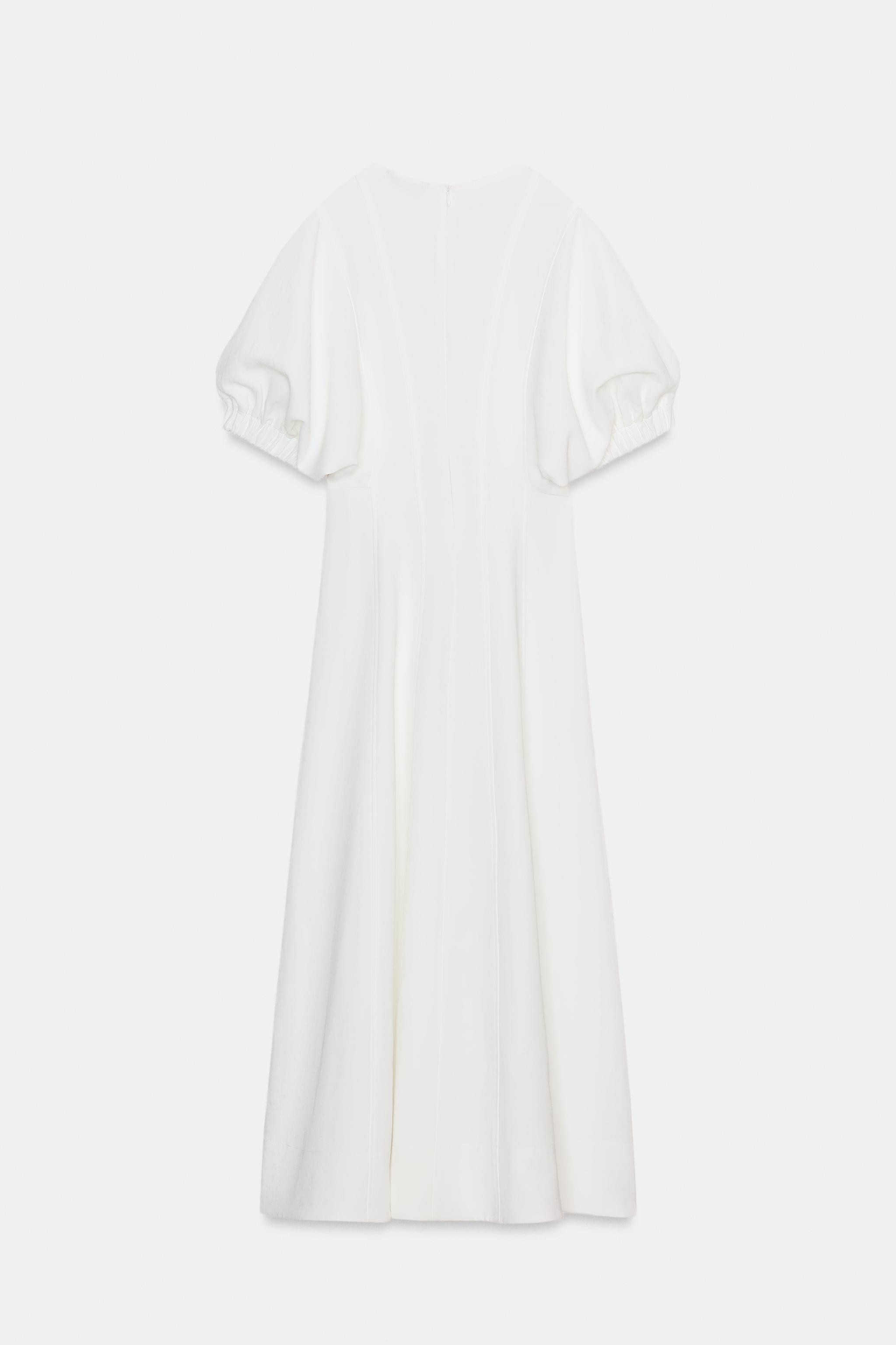 BALLOON SLEEVE MIDI DRESS | Zara US
