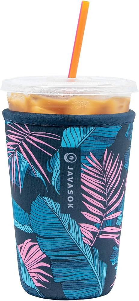 Sok It Java Sok Iced Coffee & Cold Soda Insulated Neoprene Cup Sleeve (Midnight Tropics, Medium: ... | Amazon (US)