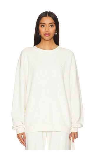 Oversized Crewneck Sweatshirt in Cream | Revolve Clothing (Global)