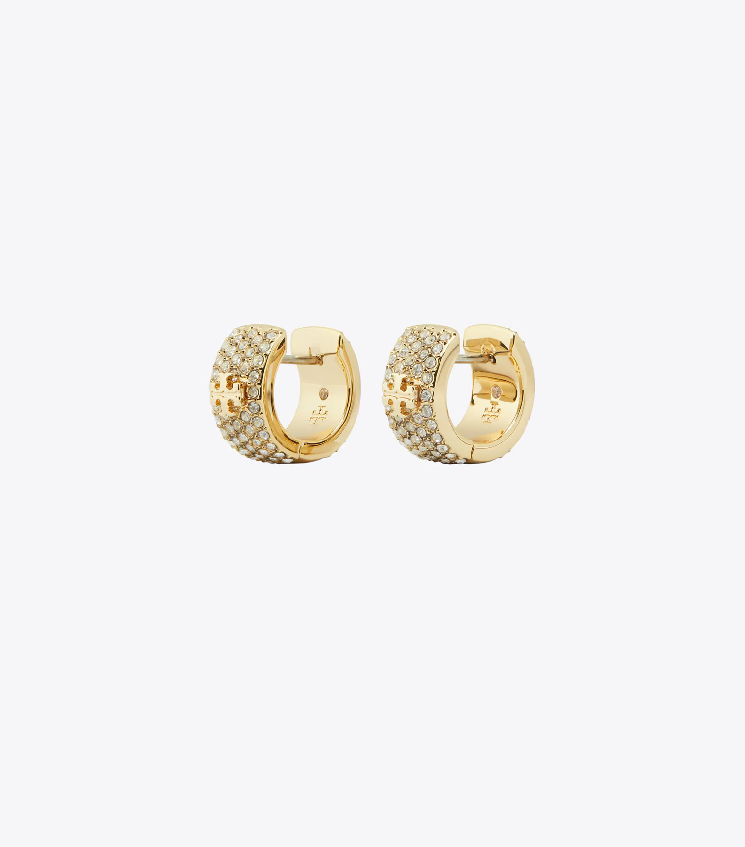 Icon Pavé Huggie Earrings: Women's Designer Earrings | Tory Burch | Tory Burch (US)