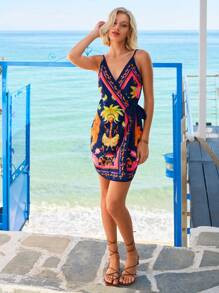 Vivid Eden Women's Printed Simple Daily Cami Dress | SHEIN