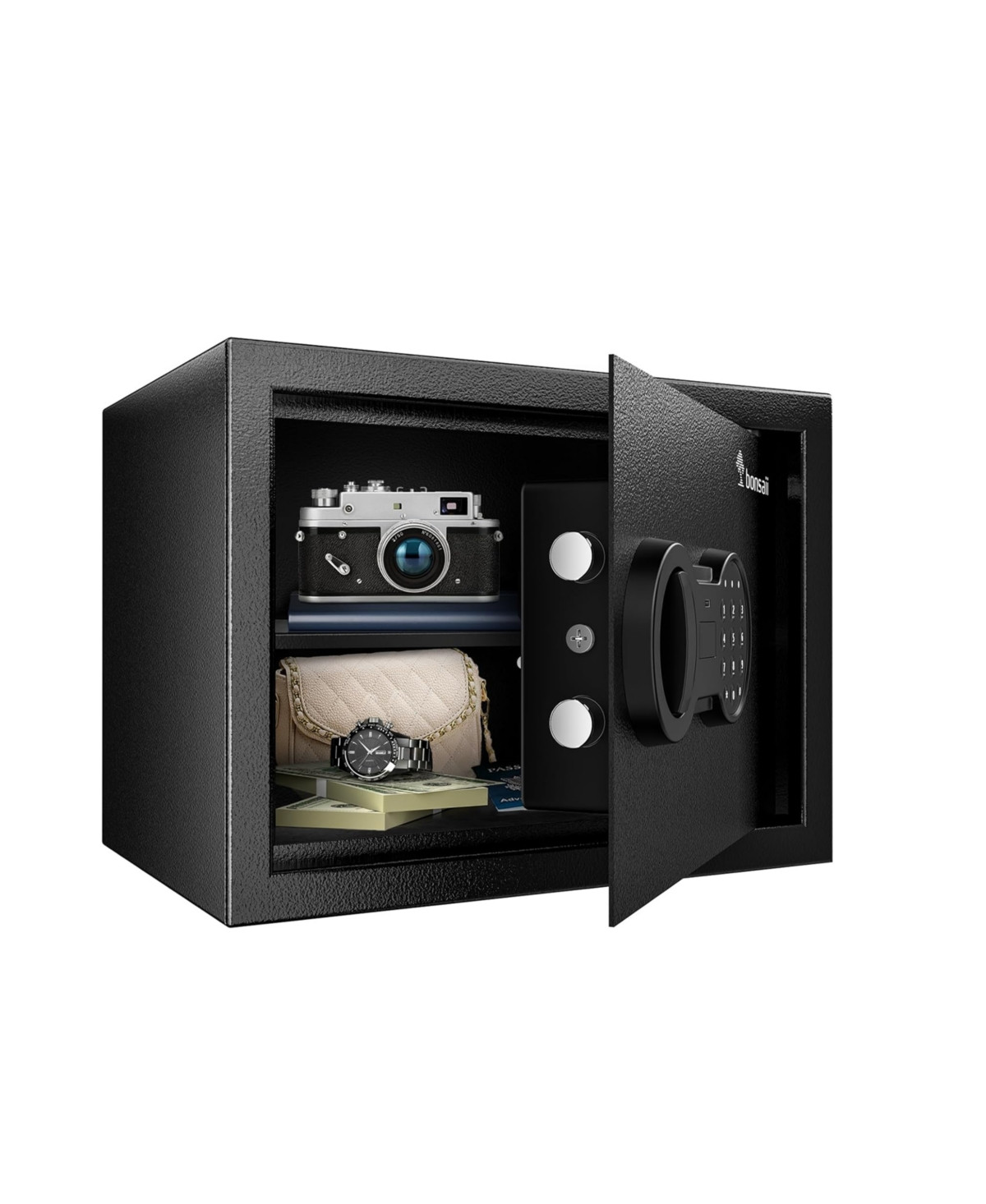 Bonsaii Safe, 0.6 Cubic Safe Box with Electronic Keypad, Removable Shelf, for Valuables Jewelry and Documents in Home, Hotel, or Business, 9.84" | Macy's