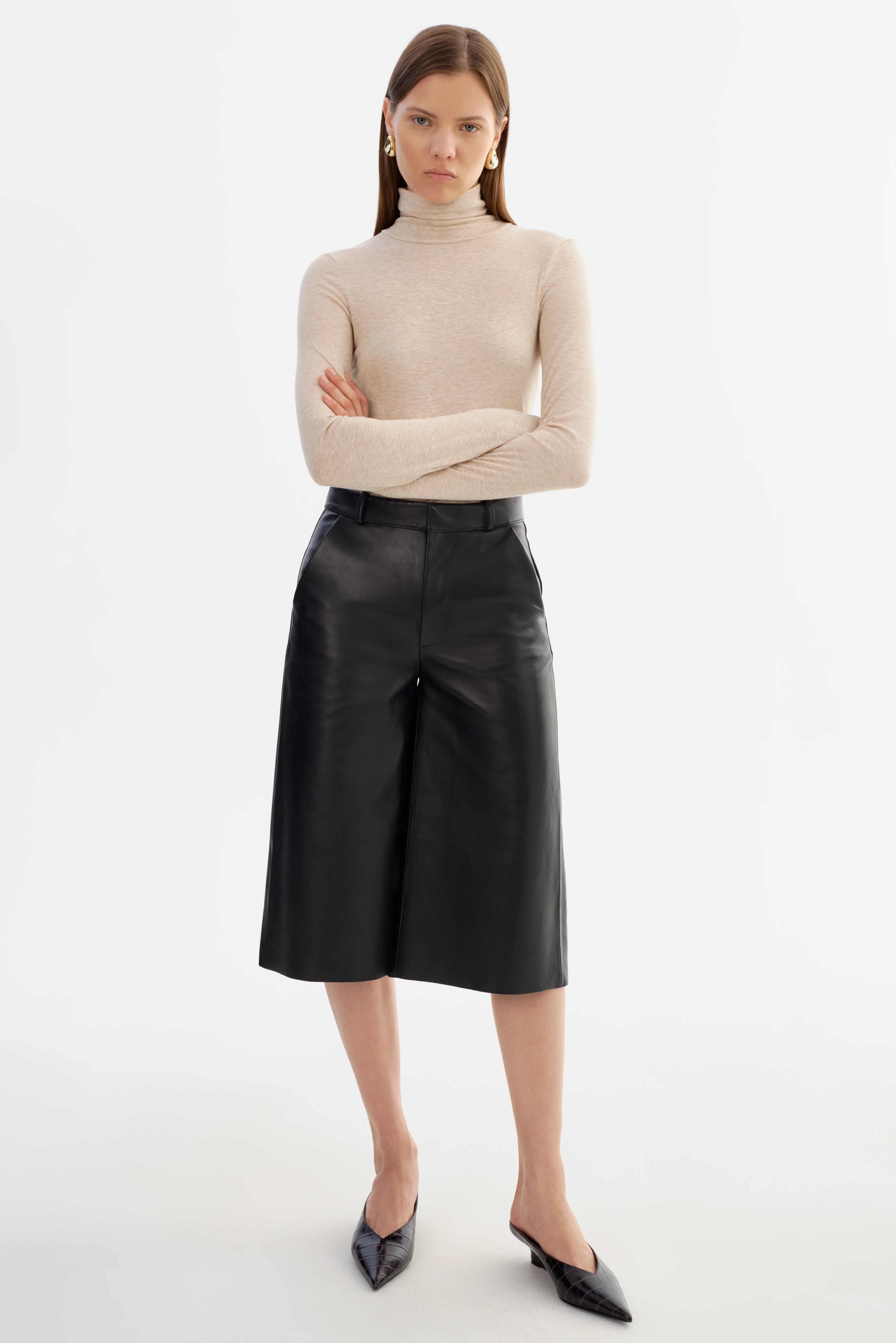 LISE | Leather Bermuda Shorts | LAMARQUE