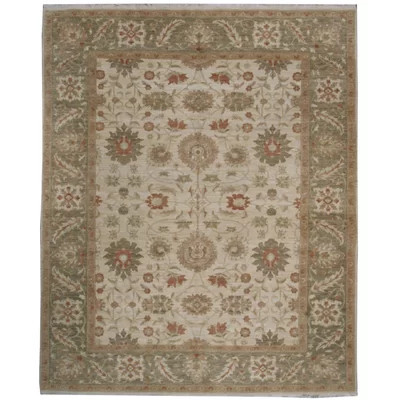 One-of-a-Kind Hand-Knotted Beige 8' x 10' Wool Area Rug | Wayfair North America