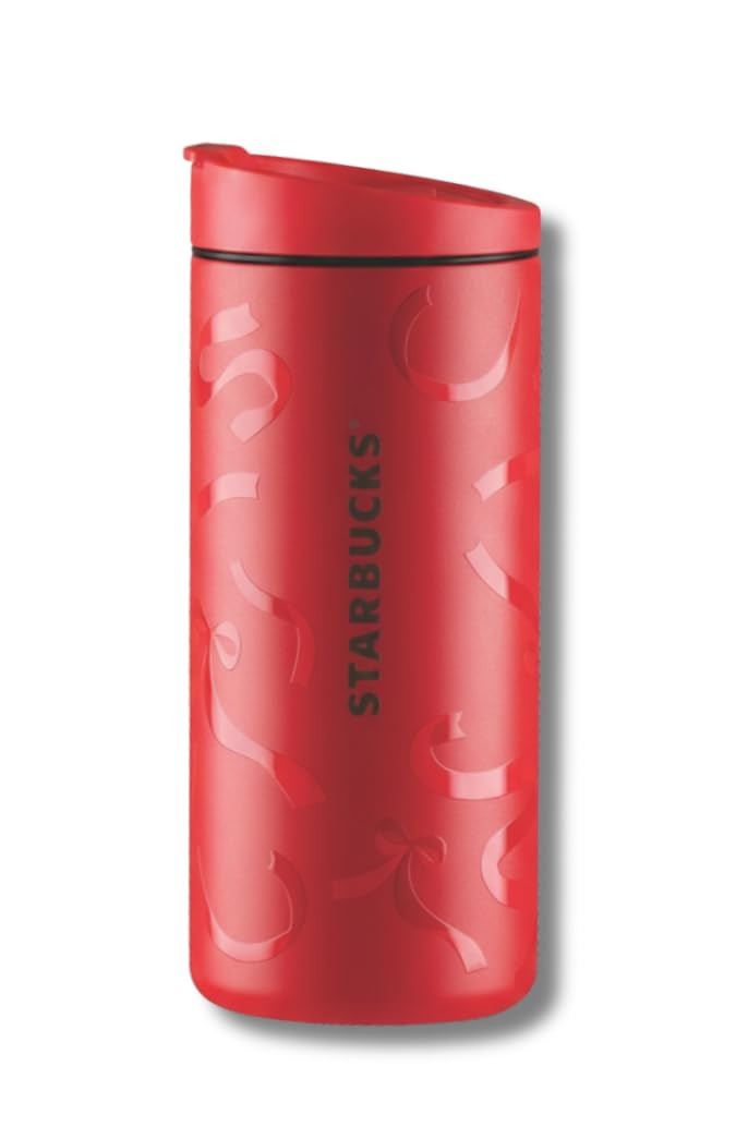 Starbucks Stainless Steel Tumbler 12 oz Red Ribbon Design | Double-Wall Insulated Durable Everyda... | Amazon (US)