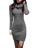 v28 Sweater Dress for Women Ribbed Knit Fitted midi Sexy Fall Winter Bodycon Cowl Neck Dresses | Amazon (US)