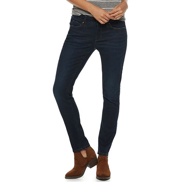 Petite Sonoma Goods For Life™ Curvy Mid-Rise Skinny Jeans | Kohl's