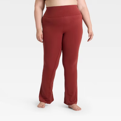Women's Everyday Soft Ultra High Rise Flare Leggings - All In Motion™ Maroon 3X | Target