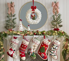 Sparkle Candy Cane Light-Up Christmas Garland | Pottery Barn Kids