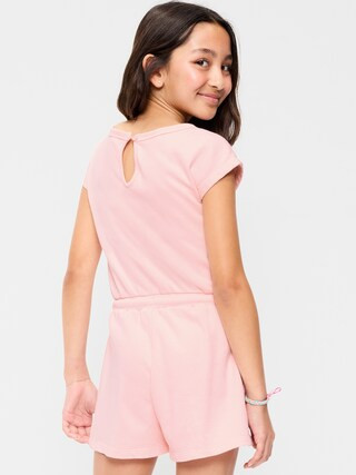 Short-Sleeve French Terry Utility Romper for Girls | Old Navy (US)