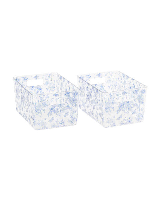 Set Of 2 Plastic Toile Bins | Office & Storage | Marshalls | Marshalls