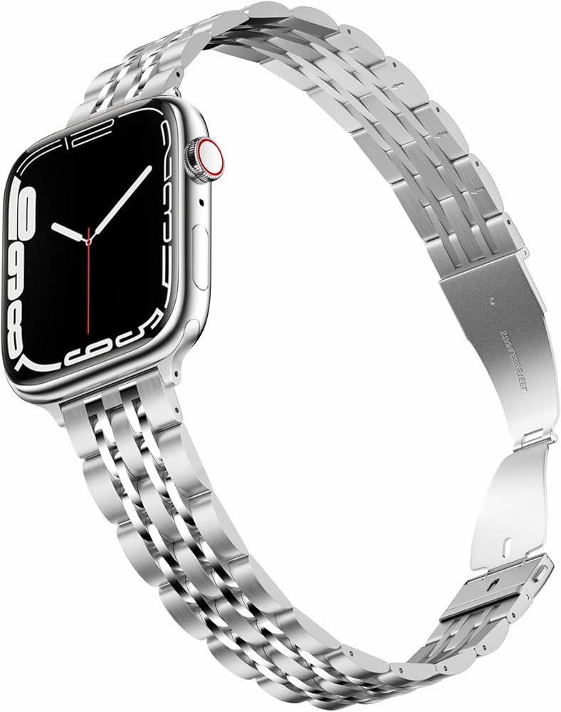 CINORS Metal Band Compatible with Apple iWatch 38mm 40mm 42mm 44mm Women Replacement Stainless St... | Amazon (US)