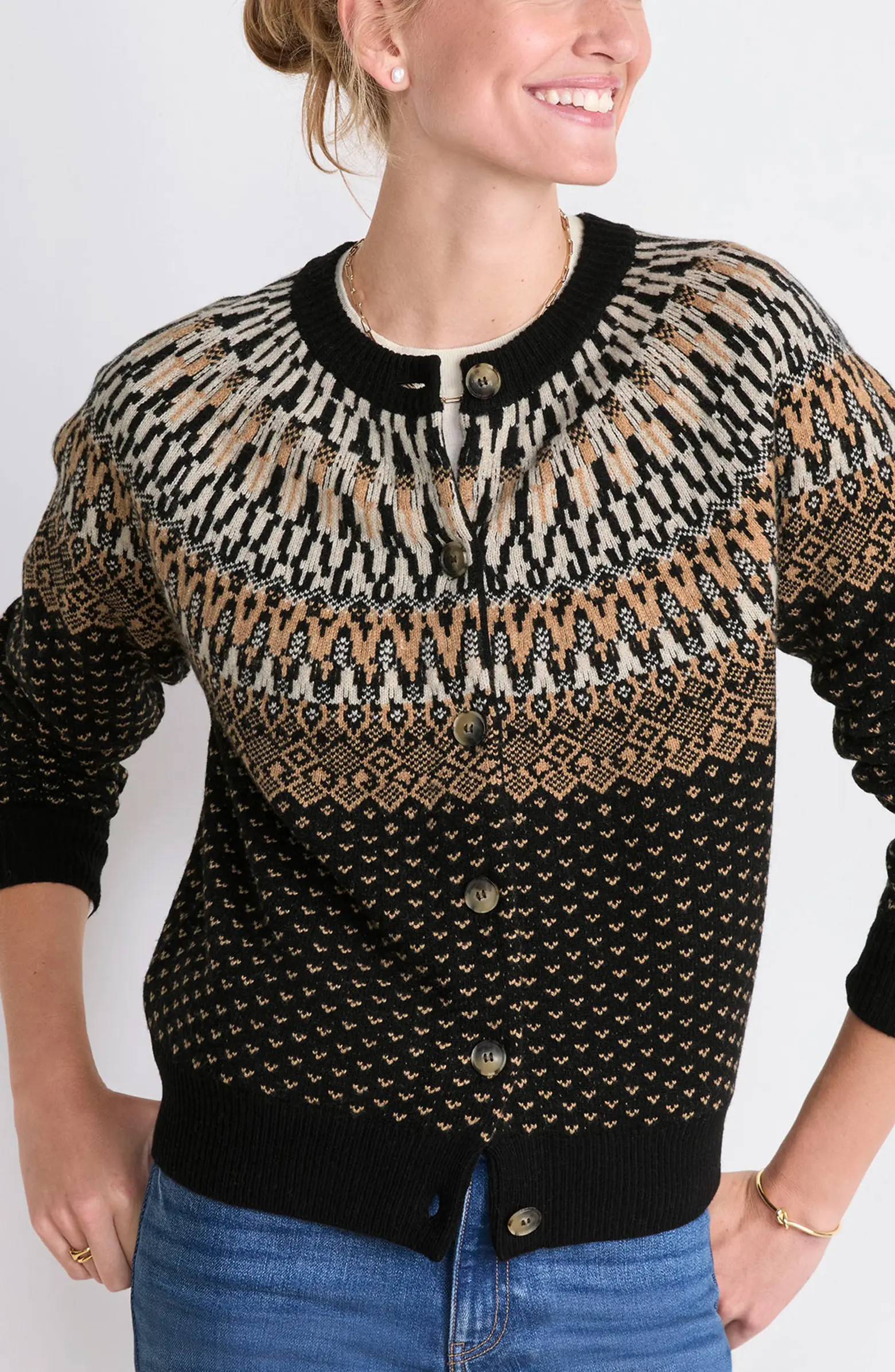 Fair Isle Merino Wool Blend Cardigan | Nordstrom