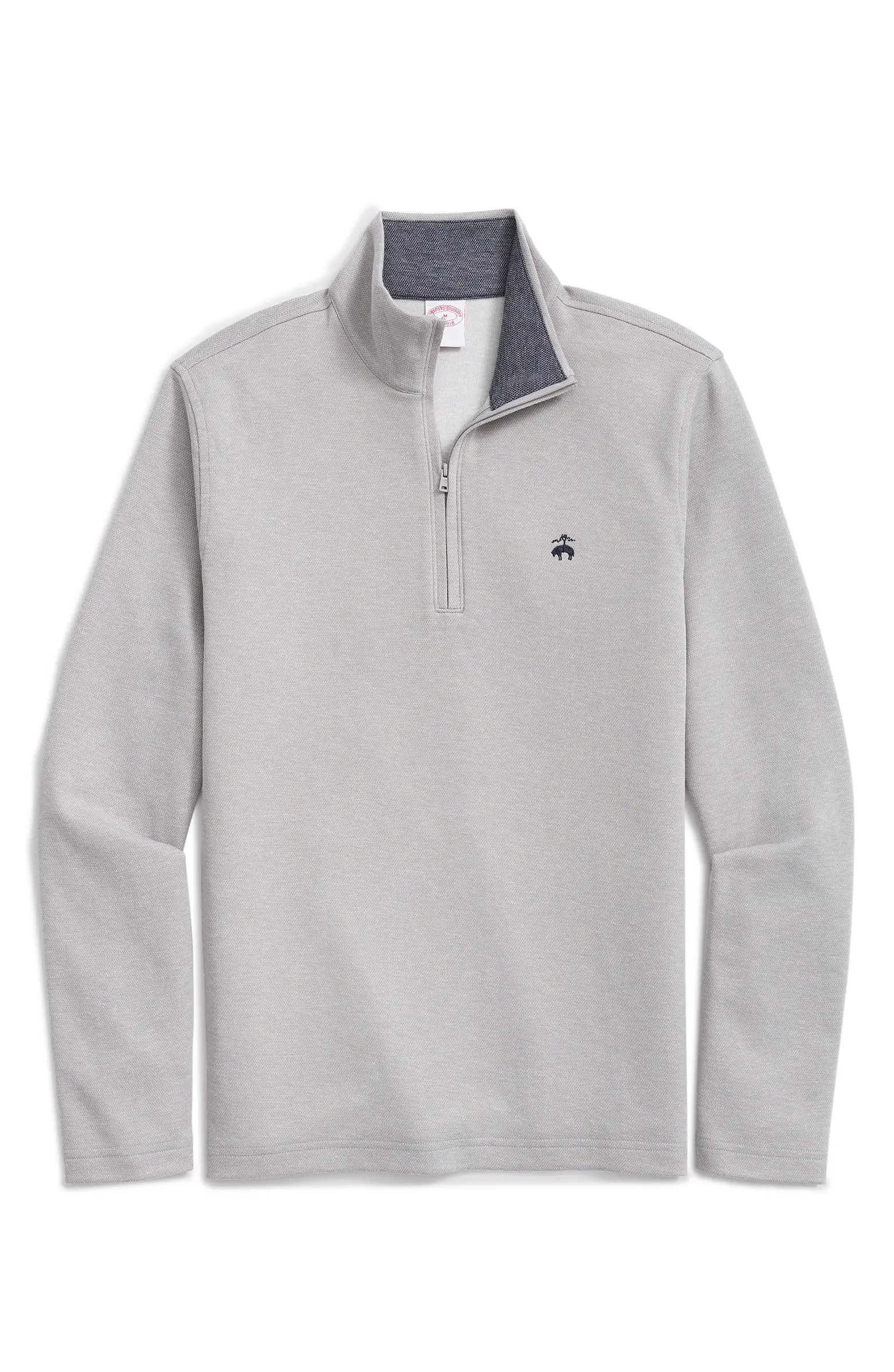 Heathered Piqué Half Zip Pullover | Nordstrom