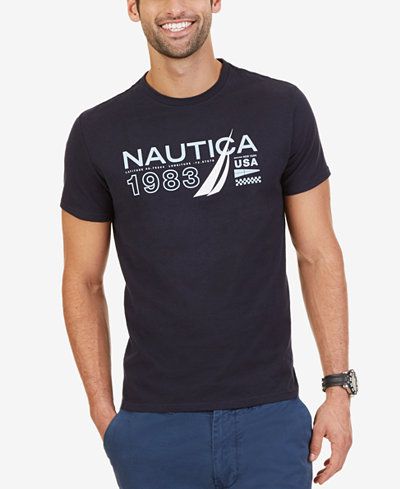 Nautica Men's Big & Tall Signature 1983 Graphic T-Shirt | Macys (US)