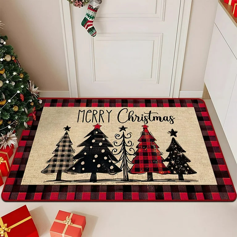 Danhjin Christmas Rug, 23.6*15.7in Bathroom Rugs and Washable Antislip Door Mat, Holiday Gift Abs... | Walmart (US)