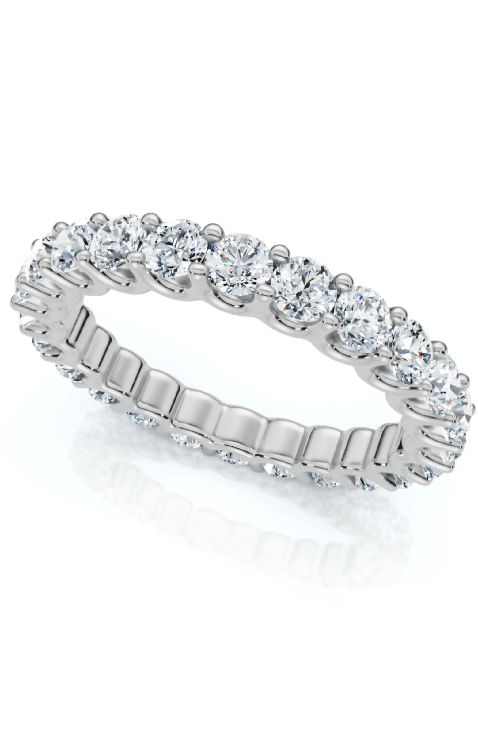 Bliss Diamond 1 1/2ct Lab Grown Diamond Eternity U Prong Ring 10k Gold Wedding Band | Nordstrom | Nordstrom