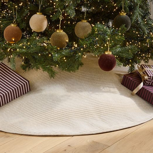 Corded Bias Velvet Tree Skirt | West Elm (US)