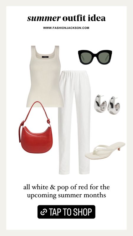 Summer outfit idea #summeroutfit #whitepants #casualoutfit #weekendoutfit #neutrals #summerfashion #fashionjackson

#LTKOver40 #LTKSeasonal #LTKStyleTip