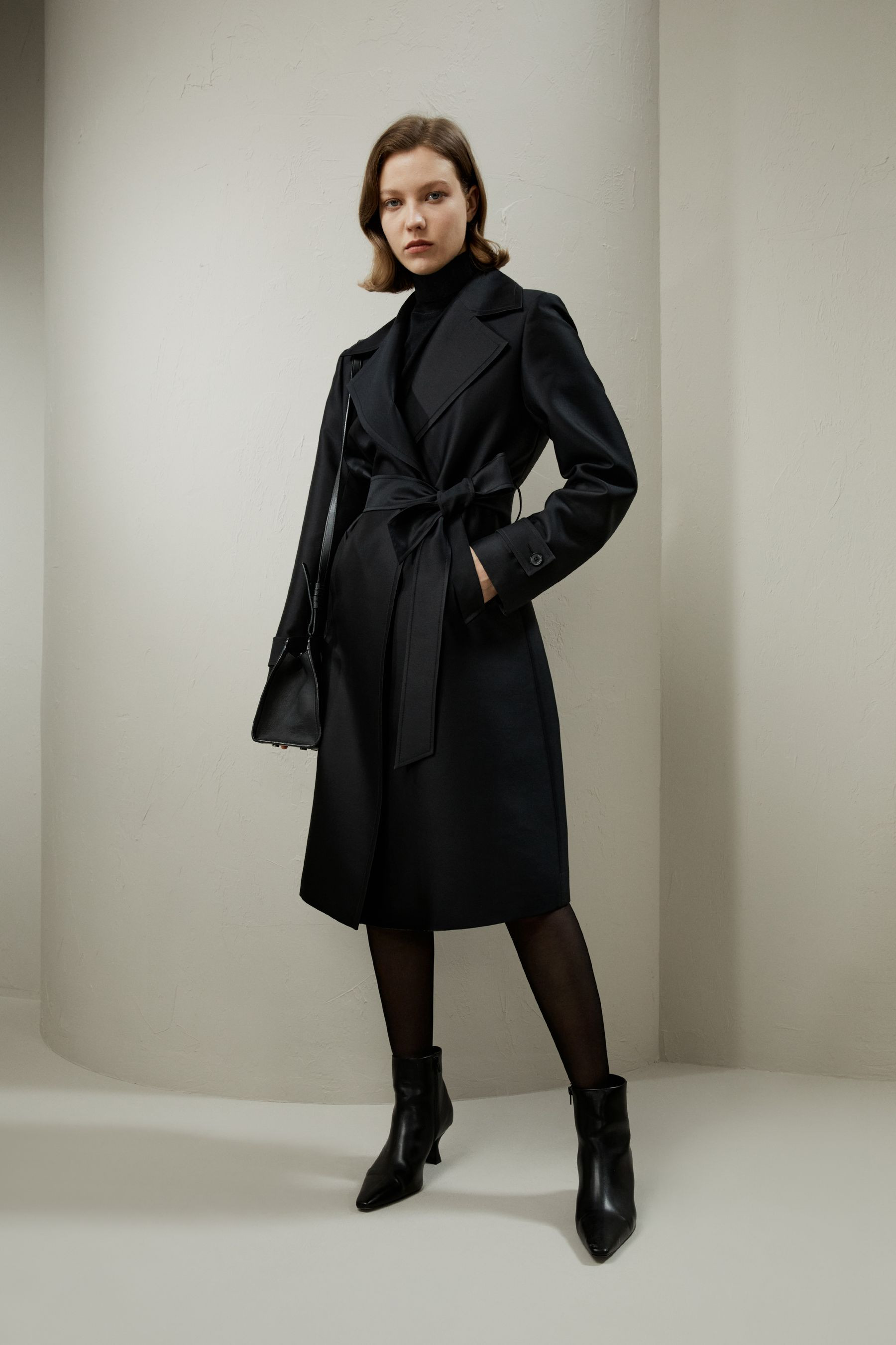 Trenchcoat aus Seidenwollmischung | LilySilk