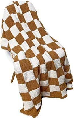 GY Throw Blankets Checkered Fuzzy Blanket Plaid Decorative Black Throw Blanket - Super Soft Fluff... | Amazon (US)