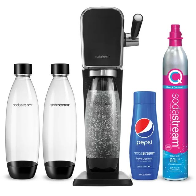 SodaStream Art Black Sparkling Water Maker Bundle + Pepsi 440ml | Walmart (US)