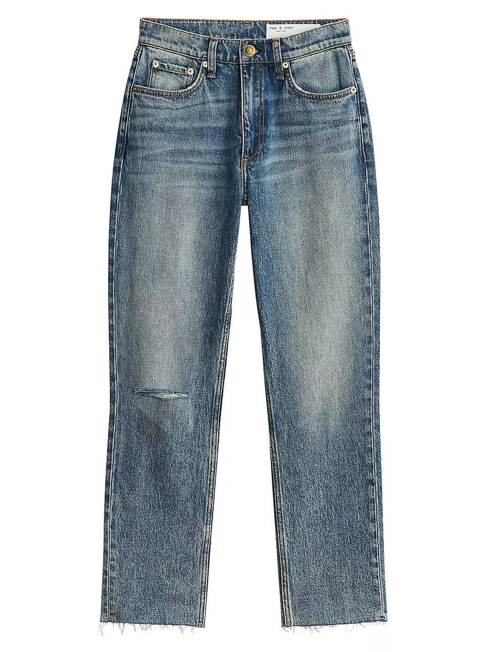 rag & bone Wren High-Rise Distressed Slim-Fit Jeans | Saks Fifth Avenue
