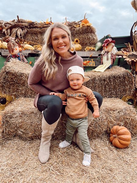 pumpkin patch outfits! 

Grahams pumpkin sweatshirt is on sale! I linked it and my free people sweater / spanx legging combo  

#LTKkids #LTKHalloween #LTKfamily