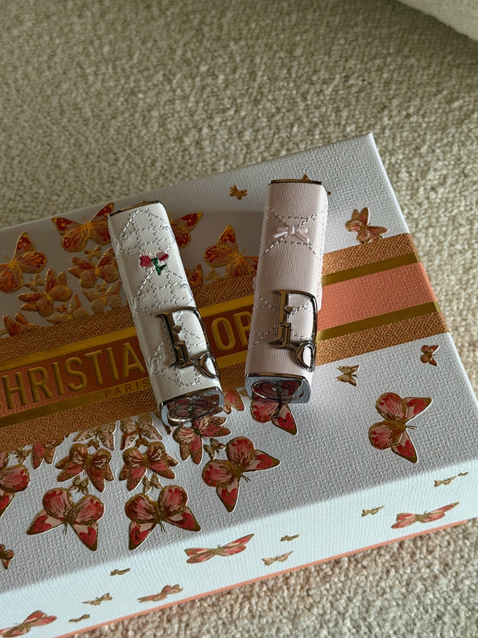 The most beautiful lipstick cases I have ever owned — the new Dior Addict Limited Edition Refillable Lipstick Cases just dropped and they look even more stunning in person. I picked up both the Pink Oblique, a pink and white Dior logo canvas print, and the Flowery Cannage, a quilted pink design inspired by Dior's iconic couture motif. The quality feels exactly what you'd expect from Dior — substantial, luxurious, and the kind of thing you leave out on your vanity on purpose. What makes these extra special is that they're fully refillable, so you invest in the case once and just swap the Dior Addict lipstick refill inside when you run out. Limited edition so they will sell out — linking both cases and the lipstick refill below. Note the case and lipstick are sold separately so add both to your cart!

#LTKBeauty