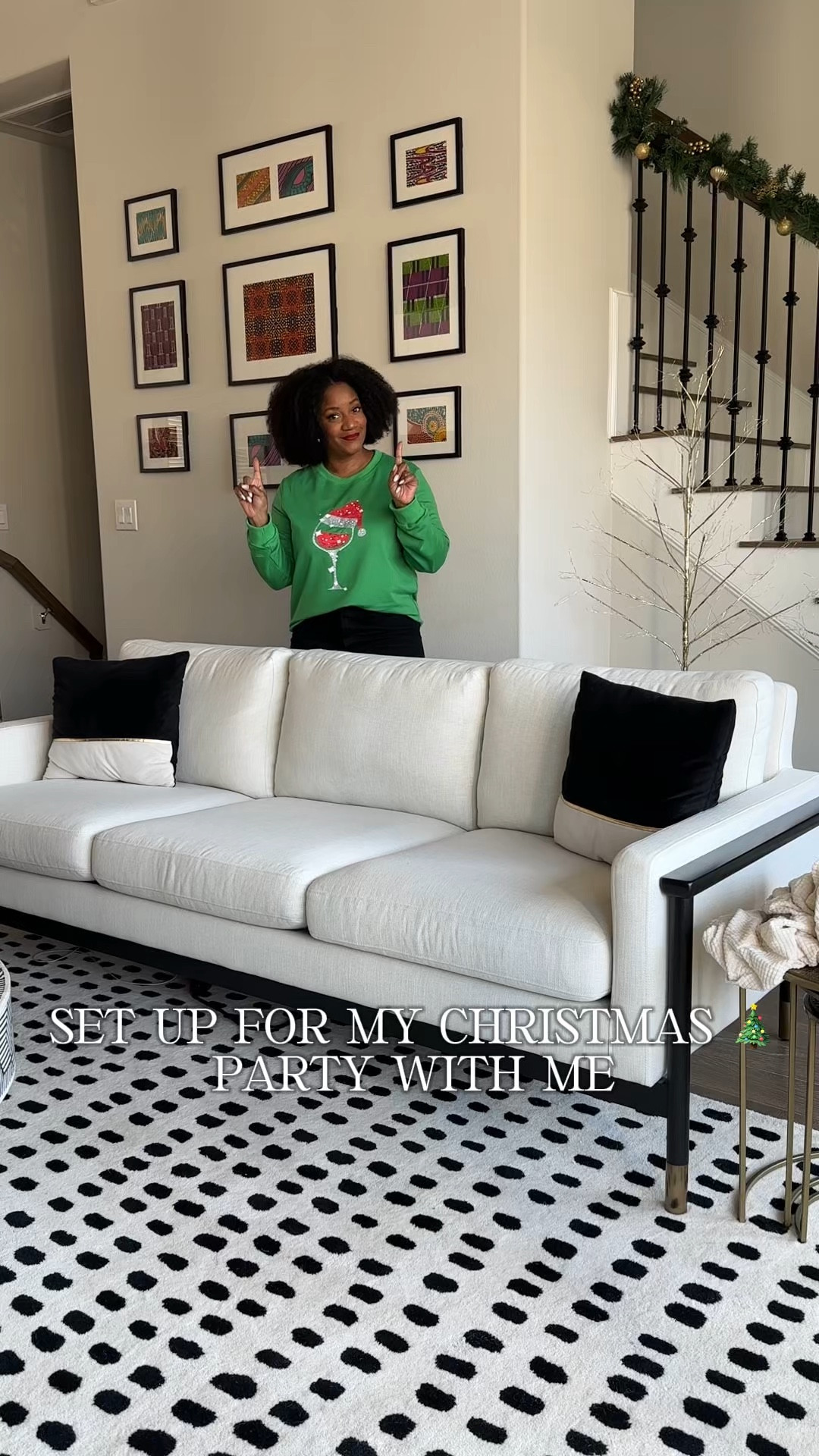 Set up my holiday Christmas party with me! 🎄🥂❤️ Just about everything is from Amazon, Target, or Walmart! 

Christmas party essentials / holiday hosting supplies / cushion covers / ivory couch protection / disposable plates / black plates for parties / red bows / matching napkins / sangria recipe / ham sliders recipe / silicone warming mat / Amazon kitchen gadgets / glass serving tray / cookie serving ideas / lazy Susan serving platter / chips and dip ideas / holiday serveware / Walmart party supplies / Target kitchen essentials / ornament drink balls / edible glitter drinks / Christmas decor / festive table settings / string lights decor / holiday table scape / Christmas decorations

#LTKHoliday #LTKWatchNow #LTKSeasonal