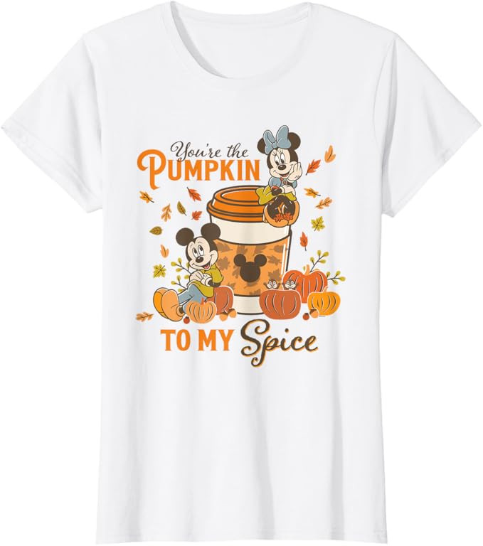 Disney Mickey & Minnie You're The Pumpkin to My Spice Fall T-Shirt | Amazon (US)